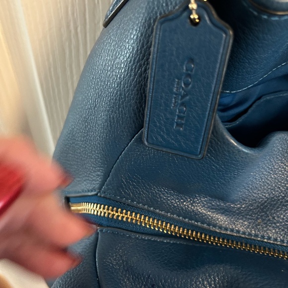 Coach Blue Leather Shoulder Bag - Picture 3 of 14